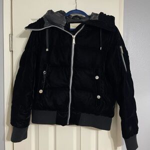 BCBGeneration black Velvet puffer jacket